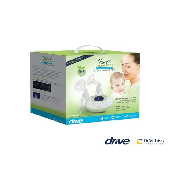 Pure Expressions Drive Medical Dual Channel Electric Breast Pump RTLBP0200 NEW - Picture 11 of 11